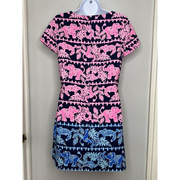 Lilly Pulitzer Blanca Stretch Romper Sz 2 High Tide Perfect Colorful Preppy - Picture 2 of 16